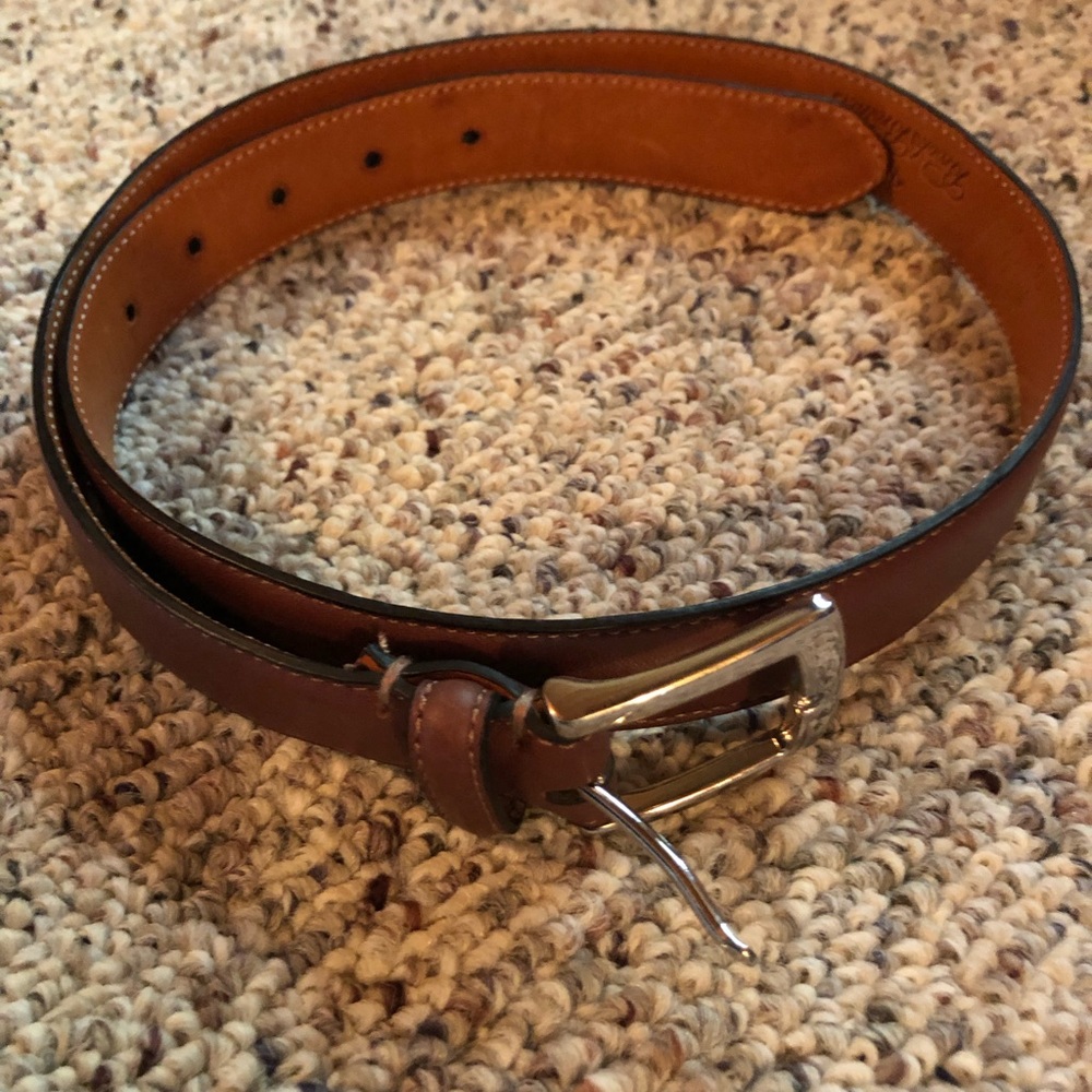 Brooks brothers brown leather belt Sz 32